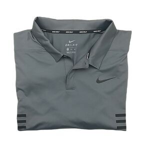 Nike Polo Shirt Mens 2XL XXL Gray Golf Victory Performance Stretch Tech 890091